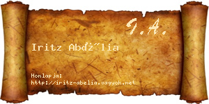 Iritz Abélia névjegykártya